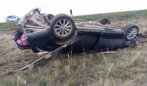 В Оренбуржье автомобиль под управлением начинающего водителя слетел в кювет