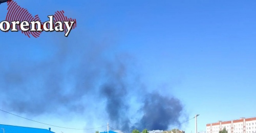 Густой черный дым насторожил оренбуржцев