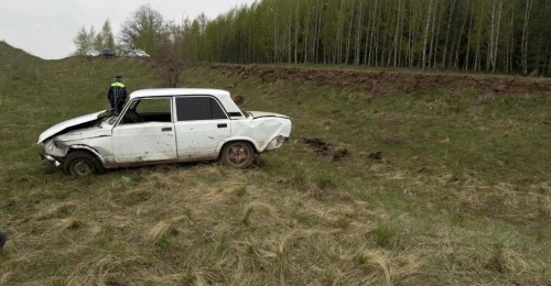 В Бугурусланском районе в слетевшем в кювет автомобиле пострадали водитель и пассажир