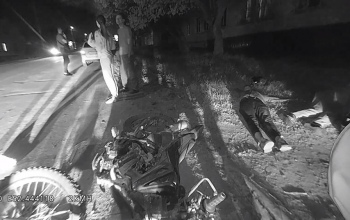 В Бугуруслане произошло ДТП с несовершеннолетними водителем и пассажиром питбайка