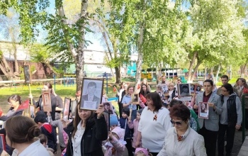 В Оренбурге малыши прошли в «Бессмертном полку»