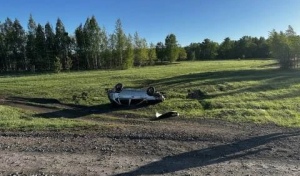 В Северном районе водитель на скорости слетел в кювет