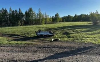 В Северном районе водитель на скорости слетел в кювет