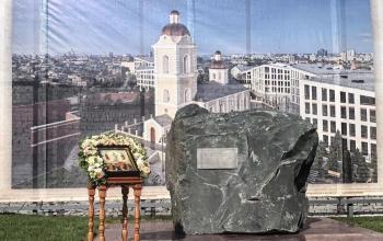 Патриарх Кирилл освятил место строительства Преображенского храма в Оренбурге