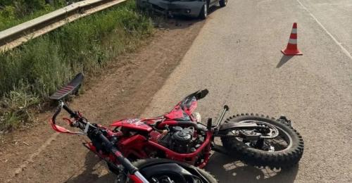 В Оренбургском районе юный водитель мотоцикла попал в ДТП