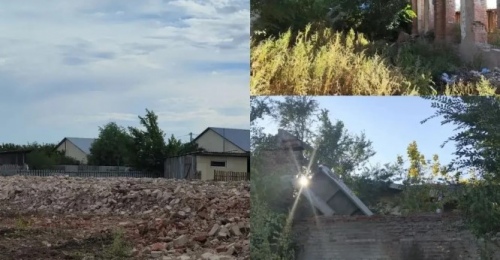 В Ташлинском районе снесли аварийное здание, примыкающее к домам