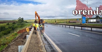 На автодороге Оренбург-Самара возле Сырта переделывают после капремонта часть дороги