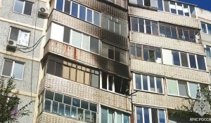 В Оренбурге утром 16 июля на проспекте Гагарина вспыхнул пожар в квартире