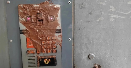 В Оренбурге дети измазали дверь и домофон многоквартирного дома шоколадной пастой