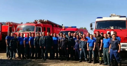 В Домбаровском районе огнеборцы смогли отстоять дома и детский лагерь