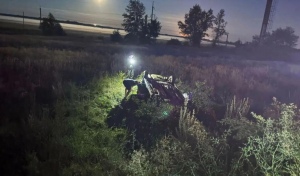 В Ташлинском районе автомобиль Lada Priora под управлением 20-летней девушки на скорости слетел в кювет
