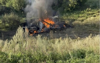 В Шарлыкском районе в результате ДТП загорелся грузовой автомобиль