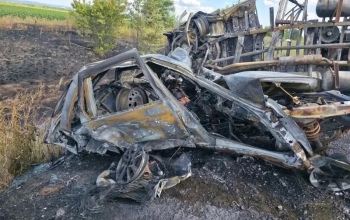 В Бузулукском районе после массового ДТП вспыхнул пожар
