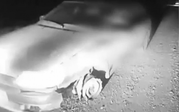 В Бугуруслане пьяный водитель ехал в руки полицейских на машине без колеса