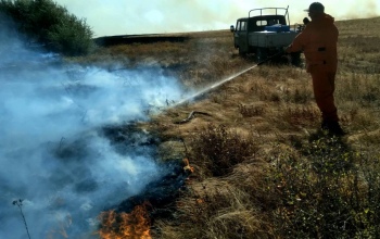 Как в Оренбуржье четверо суток тушили пожар в Буртинской степи