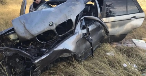 В Сакмарском районе опрокинулся в кювет BMW X5