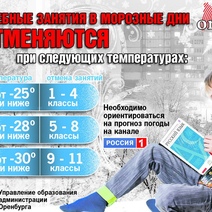 Как из-за мороза в Оренбургской области учатся школьники второй смены