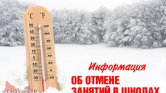 Информация об отмене занятий в школах Оренбургской области на 10 января