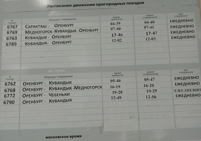 Расписание поезда 379 оренбург новый