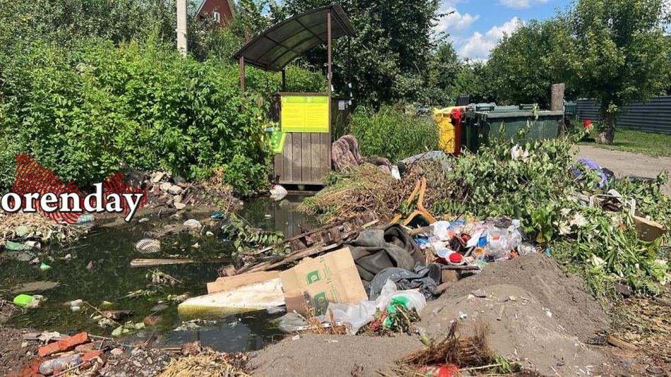 Свалка мусора плюс канализационные стоки создают на одной из улиц Оренбурга адскую смесь  